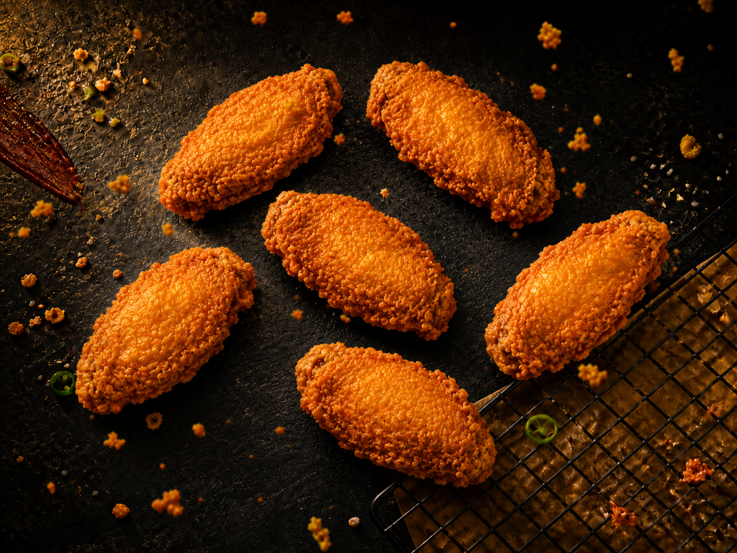Fried Chicken Wings at Bowl & Crunch